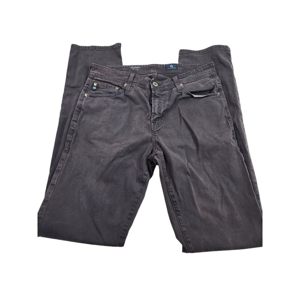 AG Adriano Goldschmied The Everett Mens 30x34‎ Slim Straight Black Jeans